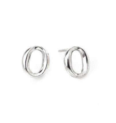 <P dir=ltr class=Body>Shiny Sterling Silver O stud Earrings 10mm Long</P>