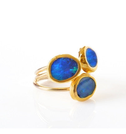 <P dir=ltr class=Body>Website special offer! Three stackable&nbsp;Opal Rings all wrapped in 24K Gold with a 14K Gold band Available any size! Shape&nbsp;of Opals may vary</P> <P dir=ltr class=Body></P>