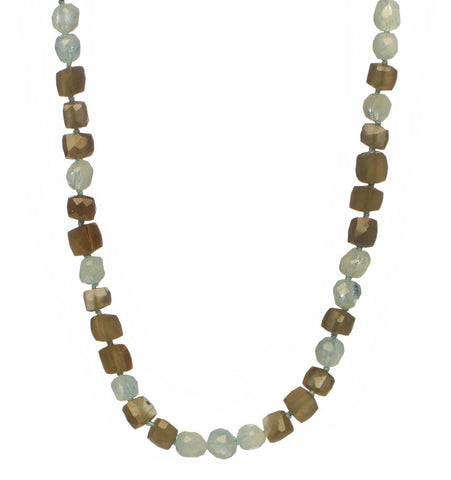 <P dir=ltr class=Body>Necklace of square shaped Labradorite and Aquamarine 19.5" Long or upon request</P>