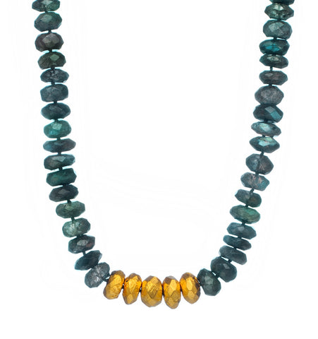 <P dir=ltr class=Body>Labradorite Necklace with five stones wrapped in 24K Gold</P>