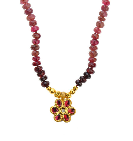 <P class=Body dir=ltr>Multi Color Tourmaline Necklace with a Tourmaline and Diamond Center on 18K Gold. Necklace is 16" or upon request</P>