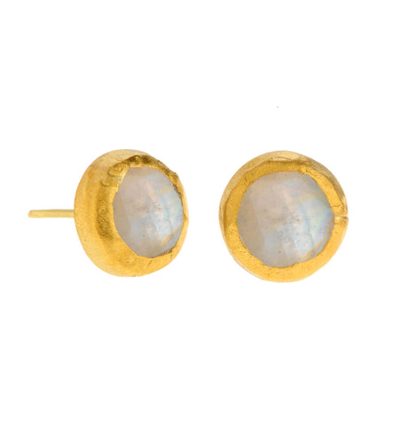 <P dir=ltr class=Body>Stud Moonstone Earrings wrapped with 24K Gold</P>