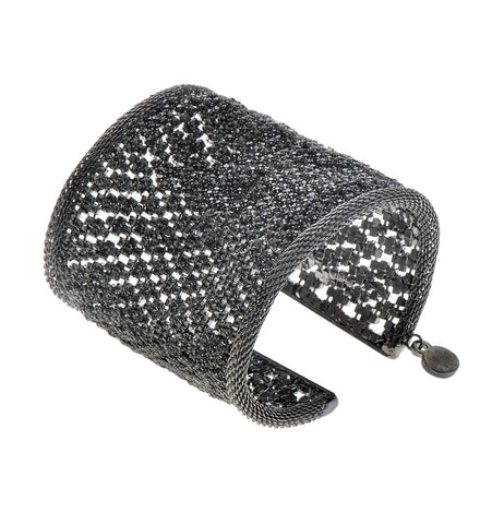 <P class=Body dir=ltr>Fabolous Flexable Metal Cuff Bracelet with Glass Stones Hight 60mm, Width 160mm One size Fits All ! Nickel Free</P>