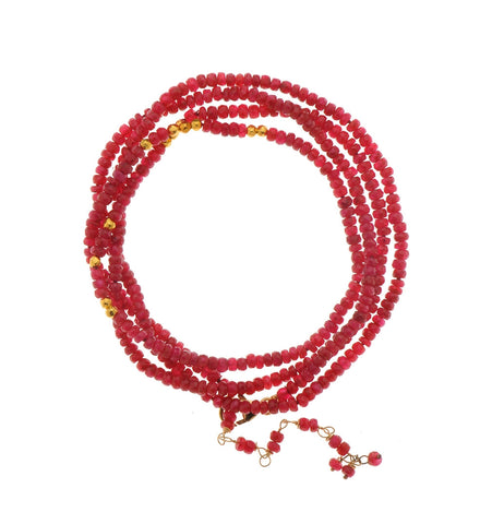 <P dir=ltr class=Body>Long Bracelet of Ruby with 18K Gold Beads 36" Long or upon request</P>