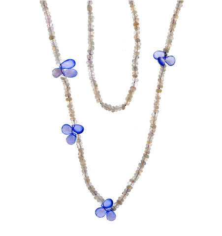 <P dir=ltr class=Body>Long Necklace of Moonstone and Chalcedony drops 30" Long or upon Request</P>